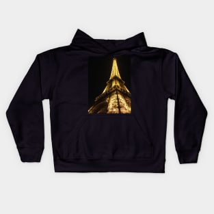 Eiffel Tower at Midnight Kids Hoodie